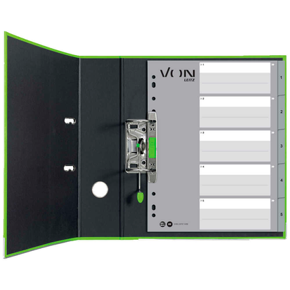 Artikelbild 3 für VON LEITZ Register DIN A4 Überbreite 1-5 grau-weiß 5-teilig, 1 Satz, Artikelnummer 635827