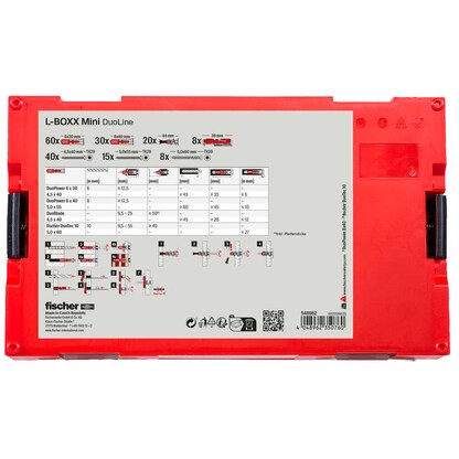 Artikelbild 7 für fischer L-Boxx mini DuoLine 548862 Dübel- und Schrauben-Sortiment, 181-teilig, Artikelnummer 480507