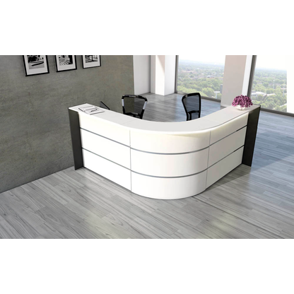 Artikelbild 4 für Kerkmann Empfangstheke BARI L-Form, weiß, anthrazit 235,0 x 235,0 x 112,0 cm, Artikelnummer 690471