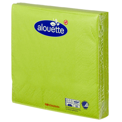 Artikelbild 4 für alouette Servietten grün 3-lagig 33,0 x 33,0 cm, 30 St., Artikelnummer 559961