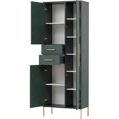 Artikelbild für MÖBELPARTNER Garderobenschrank Kent, 701758 dunkelgrün 7 Fachböden 67,1 x 33,1 x 184,3 cm, Artikelnummer 785594