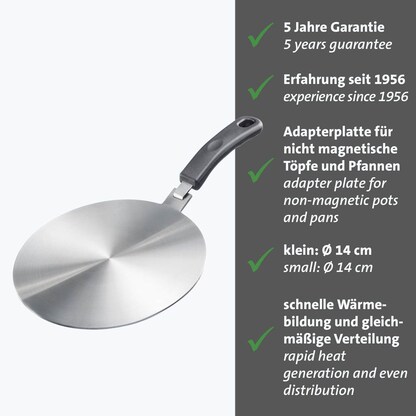 Artikelbild 5 für WESTMARK Induktion-Adapterplatte silber Ø 14,0 cm, 1 St., Artikelnummer 996773