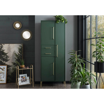 Artikelbild 4 für MÖBELPARTNER Schuhschrank Kent, 701759 dunkelgrün 5 Fachböden 88,4 x 30,0 x 174,2 cm, Artikelnummer 785921