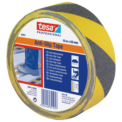 Artikelbild für tesa Anti-Rutsch-Band gelb, schwarz 50,0 mm x 15,0 m, Artikelnummer 429072