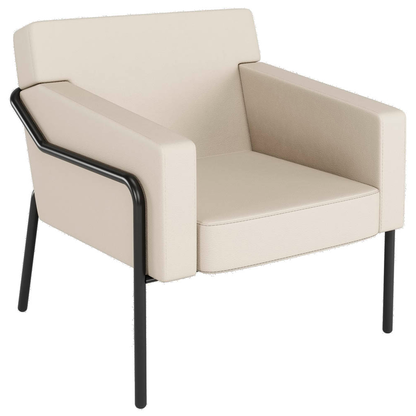 Artikelbild für medso powered by PAPERFLOW Sessel MEDSO L creme schwarz Kunstleder 75,0 x 74,3 x 73,6 cm, 1 St., Artikelnummer 522597