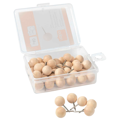 Artikelbild für nobo Pinnnadeln braun, 40 St., Artikelnummer 784409