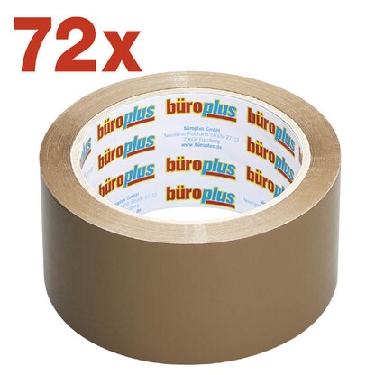 Artikelbild für AKTION: büroplus Packband braun 50,0 mm x 66,0 m 72 Rollen, Artikelnummer 364935