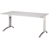 Artikelbild 1 für HAMMERBACHER FS16 höhenverstellbarer Schreibtisch lichtgrau rechteckig, C-Fuß-Gestell silber 160,0 x 80,0 cm, Artikelnummer 859518