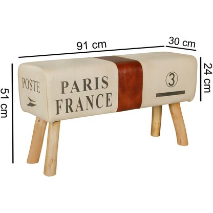 Artikelbild 2 für WOHNLING Sitzbank WL5.104 braun Leder 91,0 cm, Artikelnummer 545113