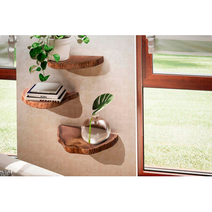 Artikelbild 3 für WOHNLING Wandregale-Set braun 49,5 x 26,0 x 4,5 cm, 1 St., Artikelnummer 314288