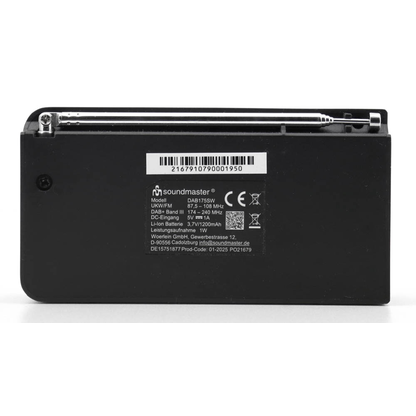 Artikelbild 5 für soundmaster DAB175SW DAB+ Empfänger schwarz, Artikelnummer 583908