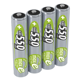 Artikelbild 1 für ANSMANN Akkus maxE Ni-MH Micro AAA 550 mAh, 4 St., Artikelnummer 890499