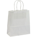 Artikelbild 1 für VP Papier-Tragetaschen Toptwist weiß 19,0 x 21,0 cm, 50 St., Artikelnummer 910214