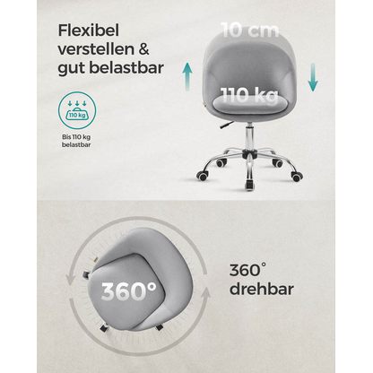 Artikelbild 9 für SONGMICS Besuchersessel OBG020G01V1 grau Stoff, 1 St., Artikelnummer 290266