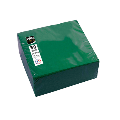 Artikelbild für PROnappe Servietten tannengrün 2-lagig 20,0 x 20,0 cm, 50 St., Artikelnummer 361277