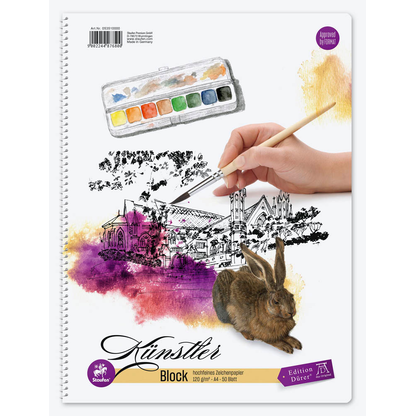 Artikelbild für Staufen® Malblock Künstler DIN A4 120 g/qm, 50 Blatt, 1 Block, Artikelnummer 401848