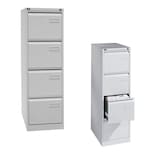 Artikelbild 1 für BISLEY LIGHT Hängeregistraturschrank lichtgrau 4 Schubladen 41,3 x 62,2 x 132,1 cm, 1 St., Artikelnummer 580241