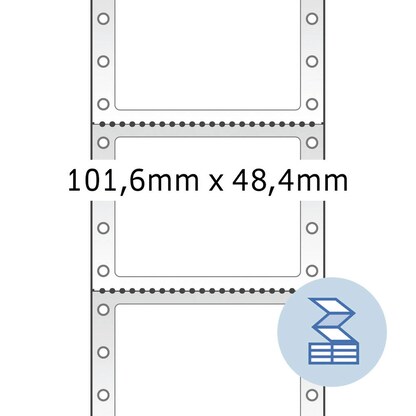 Artikelbild 2 für 3.000 HERMA Computer-Endlosetiketten 8113 weiß 101,6 x 48,4 mm, Artikelnummer 170795