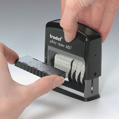 Artikelbild 7 für trodat Datumstempel mit Text printy dater 4817 selbstfärbend schwarz ohne Logo, 1 St., Artikelnummer 241364