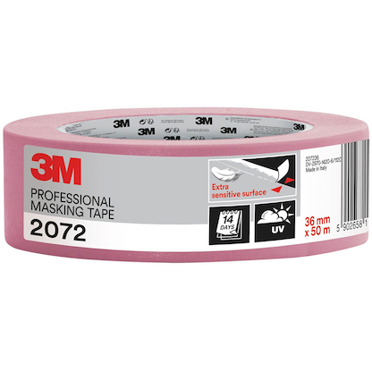 Artikelbild für 3M 2072 Malerband pink 36,0 mm x 50,0 m 1 Rolle, Artikelnummer 477651