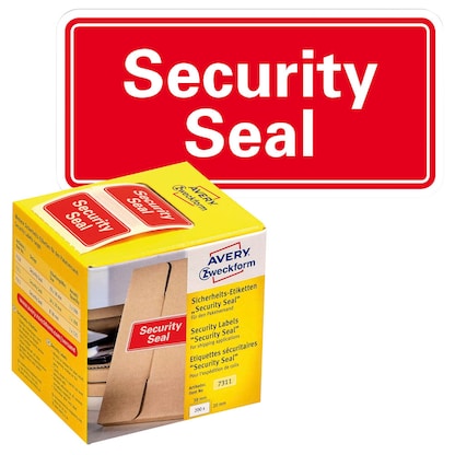 Artikelbild für AVERY Zweckform Sicherheitssiegel 7311 rot »Security Seal« 38,0 x 20,0 mm, 200 Etiketten , Artikelnummer 431945