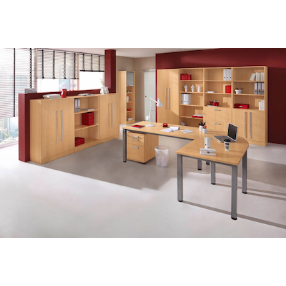 Artikelbild 5 für HAMMERBACHER Aktenregal Akandia buche 80,0 x 40,0 x 200,4 cm, 1 St., Artikelnummer 671909