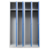 Artikelbild 1 für Gürkan Spind lichtgrau, enzianblau 105036, 4 Schließfächer 117,0 x 50,0 x 180,0 cm, Artikelnummer 560040