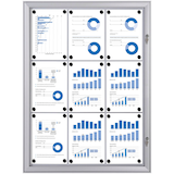 Artikelbild 1 für Showdown® Displays Schaukasten S alu 9x DIN A4 74,1 x 2,3 x 100,4 cm, 1 St., Artikelnummer 132225