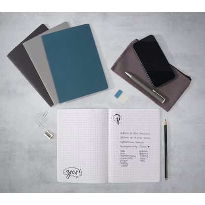 Artikelbild 10 für SIGEL Notizhefte Linescape DIN A5 kariert, mittelblau, neon-grün Softcover 68 Seiten, 2 St., Artikelnummer 630818