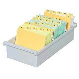 Artikelbild 1 für HAN Karteikasten DIN A6 für 800 Karteikarten grau ohne Deckel, Artikelnummer 451203