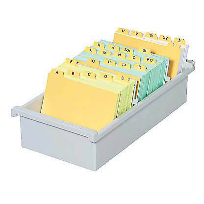 Artikelbild für HAN Karteikasten DIN A6 für 800 Karteikarten grau ohne Deckel, Artikelnummer 451203