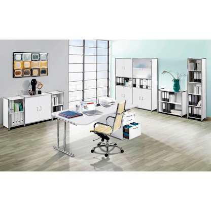 Artikelbild 5 für Kerkmann Aktenregal Lago weiß 80,0 x 38,0 x 220,0 cm, 1 St., Artikelnummer 308371