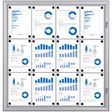 Artikelbild 1 für Showdown® Displays Schaukasten S alu 12x DIN A4 96,1 x 2,3 x 100,4 cm, 1 St., Artikelnummer 132258