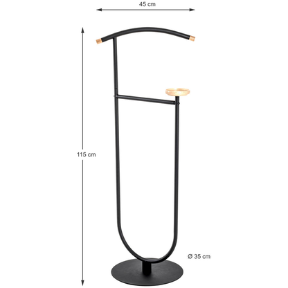 Artikelbild 2 für HAKU Möbel Herrendiener 21554 schwarz Metall 47,0 x 115,0 cm, Artikelnummer 551842