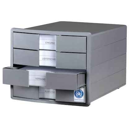 Artikelbild 4 für HAN Schubladenbox KARMA grau 10128-18D, DIN A4 mit 4 Schubladen, 1 St., Artikelnummer 661732