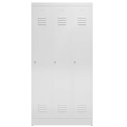 Artikelbild 2 für ClassiX Spind lichtgrau X-510130, 3 Schließfächer 87,0 x 50,0 x 180,0 cm, Artikelnummer 186709