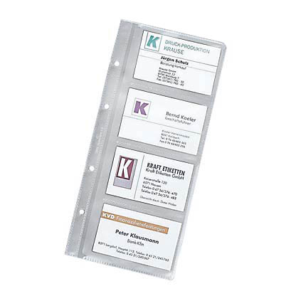 Artikelbild für SIGEL Visitenkartenhüllen transparent, für bis zu 8 Visitenkarten, 10 St., Artikelnummer 878926