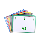 Artikelbild 1 für tarifold Sichttafeln DIN A3 quer farbsortiert, Öffnung oben, 10 St., Artikelnummer 705297