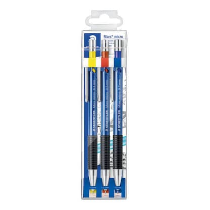 Artikelbild für STAEDTLER Mars® micro Druckbleistift-Set blau B 0,3 + 0,5 + 0,7 mm, 3 St., Artikelnummer 193472