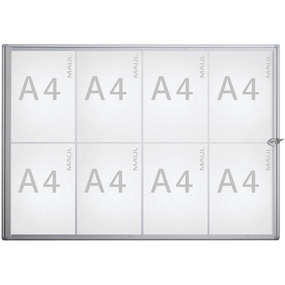 Artikelbild für MAUL Schaukasten Extraslim grau 8x DIN A4 93,1 x 2,7 x 65,5 cm, 1 St., Artikelnummer 515122