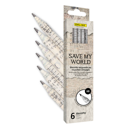 Artikelbild 2 für ONLINE® Save My World Bleistifte HB grau, 6 St., Artikelnummer 237846
