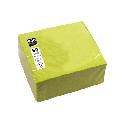 Artikelbild für PROnappe Servietten kiwigrün 2-lagig 20,0 x 20,0 cm, 50 St., Artikelnummer 361566