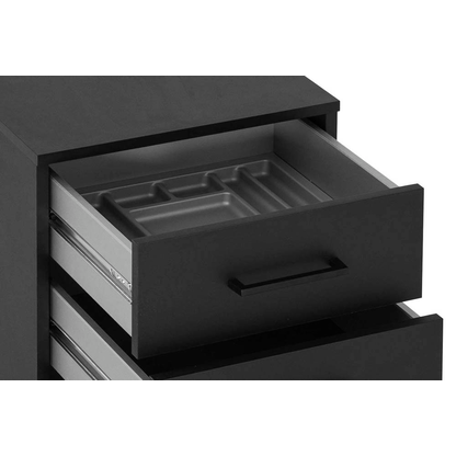 Artikelbild 7 für MÖBELPARTNER Ruby Rollcontainer schwarz 3 Auszüge 40,1 x 50,0 x 57,0 cm, Artikelnummer 323828