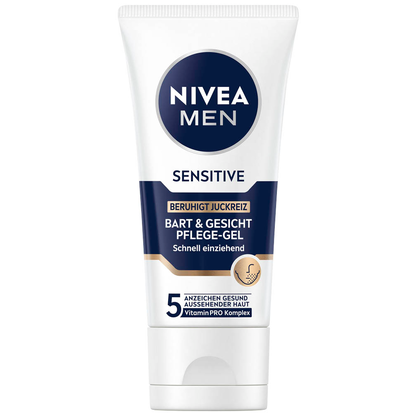 Artikelbild 2 für NIVEA MEN SENSITIVE BART & GESICHT Gesichtspflege-Gel 50 ml, Artikelnummer 579187