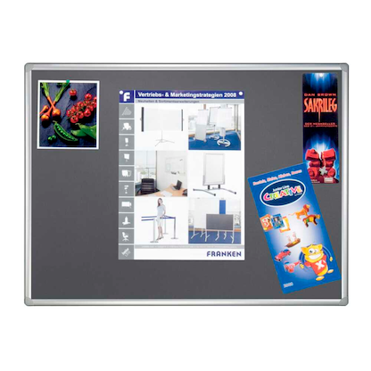 Artikelbild für FRANKEN Pinnwand PRO 180,0 x 120,0 cm Textil grau, Artikelnummer 783734