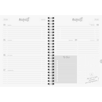 Artikelbild 3 für BRUNNEN Schülerkalender Shadow 2026/2027 mehrfarbig: grün, gold, 1 St., Artikelnummer 805048