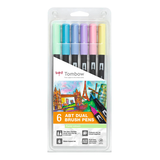 Artikelbild 1 für Tombow ABT Dual Brush-Pens farbsortiert, 6 St., Artikelnummer 398425
