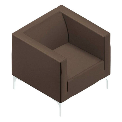 Artikelbild für Quadrifoglio Besuchersessel Arte braun weiß Stoff 75,0 x 74,0 x 71,0 cm, 1 St., Artikelnummer 462460