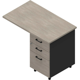 Artikelbild 1 für Quadrifoglio Standcontainer dunkelgrau, beton 3 Auszüge Kunststoff-Stangengriff dunkelgrau 100,0 x 60,0 x 75,0 cm, Artikelnummer 593297