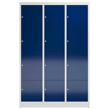 Artikelbild 2 für ClassiX Schließfachschrank enzianblau, lichtgrau X-523431, 12 Schließfächer 118,5 x 50,0 x 180,0 cm, Artikelnummer 189508